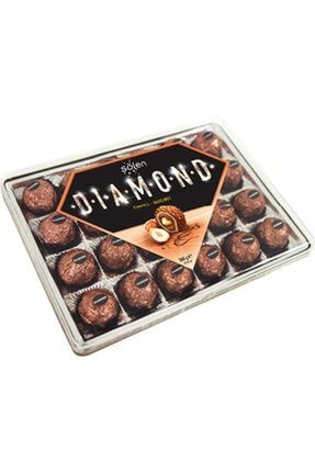 Diamond Çikolata Sütlü Çikolata Kaplamalı Bütün ve Parça Fındıklı Kremalı Gofret 300 gr 756387563dgfhjdf541