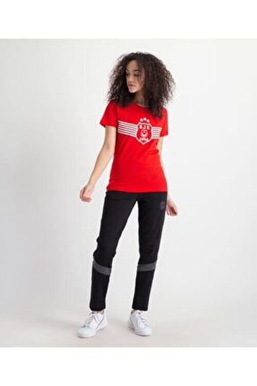 Beşiktaş Kadın Kırmızı Baskılı T-shirt 8919116 1