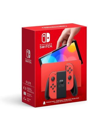 Switch Oled Mario Kırmızı Edition Oyun Konsolu (İthalatçı Garantili)
