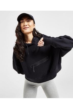 Sportswear Tech Fleece Over-Oversized Crop Pullover Hoodie Kadın