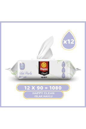 Clean Islak Havlu 90 Lı X 12 Adet (1080 YAPRAK)