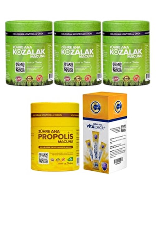 zuhre ana vip paketi 3 adet kozalak macunu propolis macunu vitapeck hologramli urun fiyati yorumlari trendyol