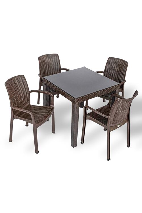 Estelia Kahverengi Rattan 80x80 Camli Masa Ve 4 Rattan Royal Koltuk Fiyati Yorumlari Trendyol Estelia Kahverengi Rattan 80x80 Camli Masa Ve 4 Rattan Royal Koltuk Fiyati Yorumlari Trendyol