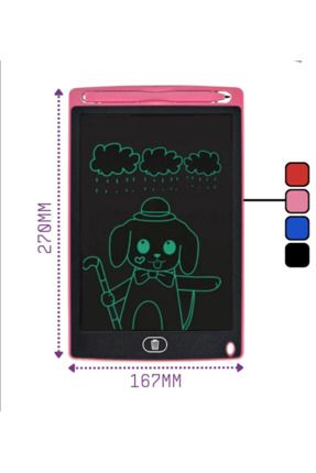 12" Büyük Boy Dijital Çocuk Yazı Tahtası Grafik Çizim ve Resim Tableti LCD