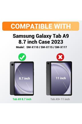 m.tk moveteck Samsung Galaxy Tab A9 8.7 inç Sm-X110 Tablet Uyumlu Kılıf Tam  Koruyucu Askılı Defender Zırh Tank 115 Fiyatı, Yorumları - Trendyol