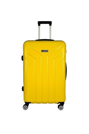 Vela Unisex Kırılmaz,şifreli,4 Tekerlekli,abs Sarı Valiz,bavul