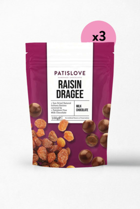 Patislove Sütlü Çikolatalı Üzüm Draje 100g x 3 adet 35003356