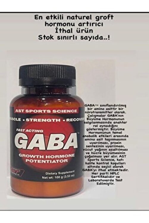 GABA Büyüme Hormonu Arttırıcı 100Gr
