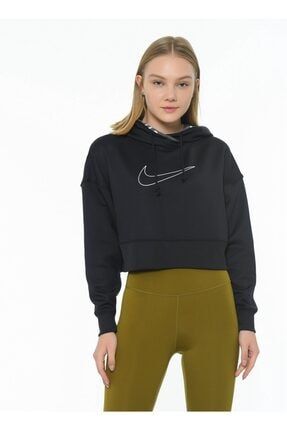 black nike cropped jumper