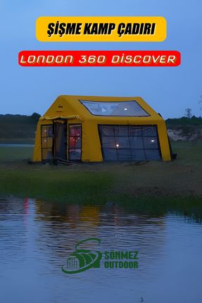 London 360 Discover Şişme Kamp Çadırı (SARI) | 8-10 Kişilik | 4 Mevsim