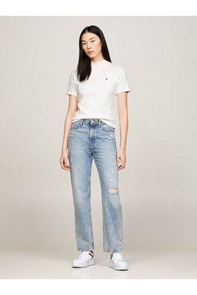 Tommy Hilfiger Mock Turtleneck Cropped Slim T Shirt Fiyat Yorumlar Trendyol