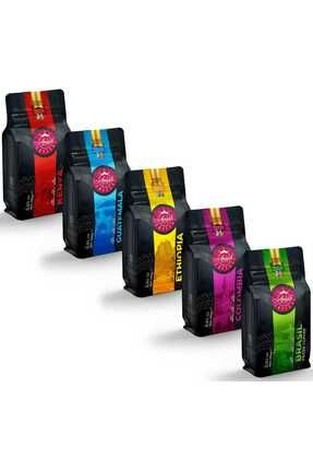 Dünya Kahveleri Tanışma Seti 5'li Paket 250g (ÇEKİRDEK) | %100 Arabica | Filtre Kahve