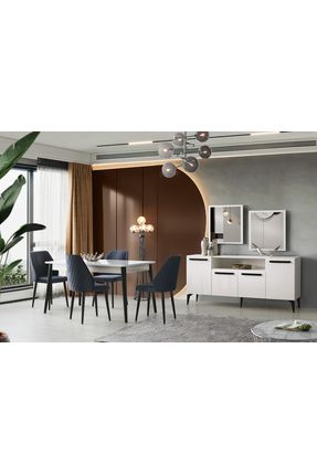 Mercan Modern MDF Yemek Odası Masa Sandalye Takımı