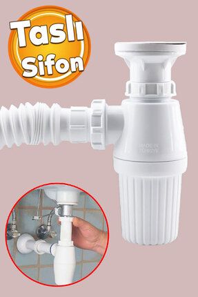 Sifon Körüklü Sökülebilir Tas'lı Temizlenebilir Mutfak Banyo Lavabo Pis Su Gider Borusu Plastik 38cm