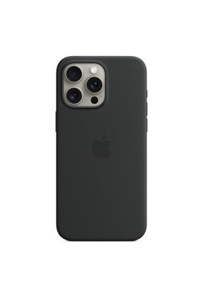iPhone 15 Pro Max için MagSafe özellikli Silikon Kılıf - Siyah