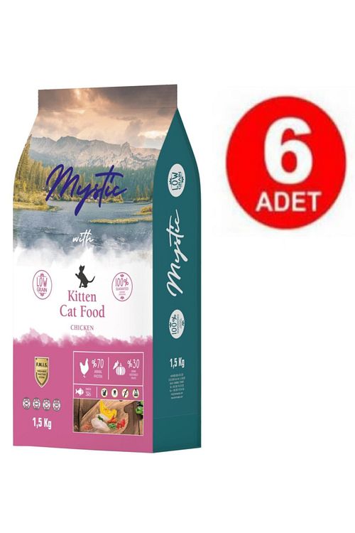 Mystic Kitten Tavuklu Az Tahilli Yavru Kedi Mamasi 6 X 1 5 Kg Fiyati Yorumlari Trendyol