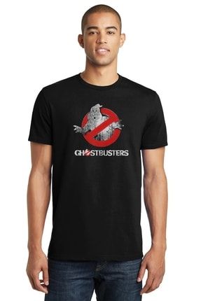QIVI Ghostbusters Logo Black Bask l Siyah Erkek Orme Tshirt T shirt Ti ort T Shirt Fiyat Yorumlar Trendyol