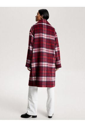 Tommy hilfiger tartan coat discount