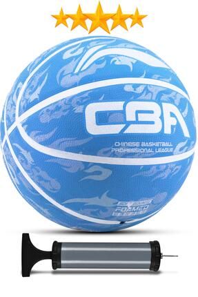 Orijinal Foamed Basketbol Topu Deep Channel Pompalı İç Dış Mekan 7 Numara Mavi
