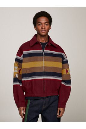 Tommy hilfiger striped shop jacket