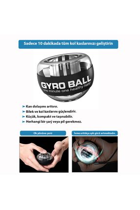Bilek Güçlendirici - El Bilek Ve Kol Geliştirici - Egzersiz Topu Gyroball LTA1420