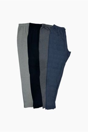 4'lü Siyah Rahat Yumuşak İçlik Tayt, Pantolon Altı İçlik, İçlik Pijama, Kışlık İçlik Giyim