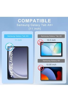 m.tk moveteck Samsung Galaxy Tab A9 Plus 11 Inch Compatible Case 360  Rotatable Stand Cover Screen Protector Sm-x210 - Trendyol