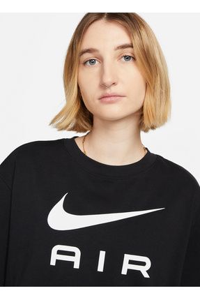 Nike Bisiklet Yaka Duz Siyah Kad n T Shirt DX7918 010 W NSW TEE AIR BF Fiyat Yorumlar Trendyol