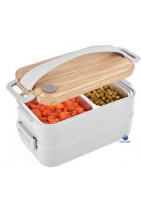 Karma Renk Çelik Lunch Box Yemek Kutusu (Beslenme Kutusu) Hr201-2A