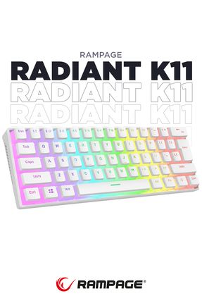 Radiant K11 Mekanik Klavye Type-c Bağlantı Rgb Puding Tuş Blue Switch Mini Us Gaming Oyuncu Klavye