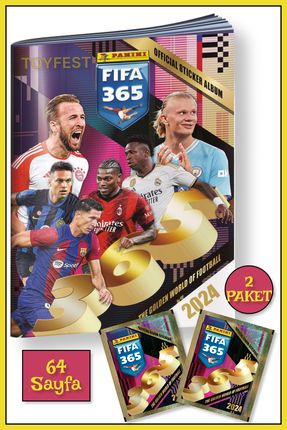 Panini Fifa 365 2024 Futbolcu Stickers Kartları Albümü Dergisi + 2 Paket ( 10 Stickers )