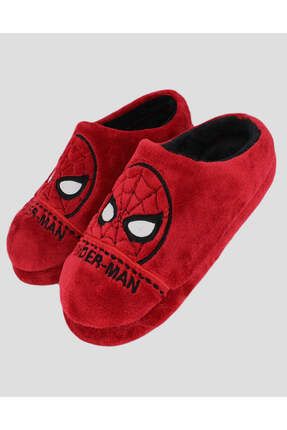 Spıderman - Spiderman Şekilli Kırmızı Erkek Ev Terliği