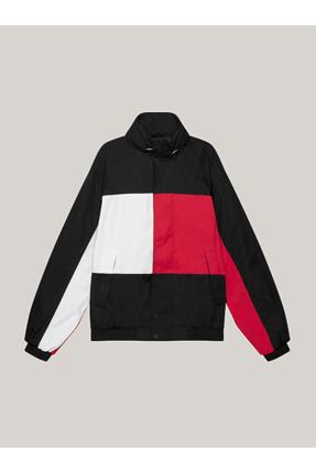 Black and red outlet tommy hilfiger jacket