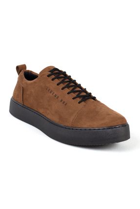 Kahverengi - Bağcıklı Taba Süet Spor Klasik Erkek Ayakkabı