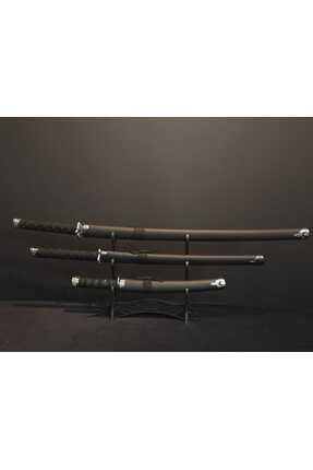 3'lü Sehpalı Samuray Katana Kılıç Seti