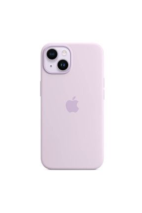 iPhone 14 için MagSafe özellikli Silikon Kılıf-Leylak