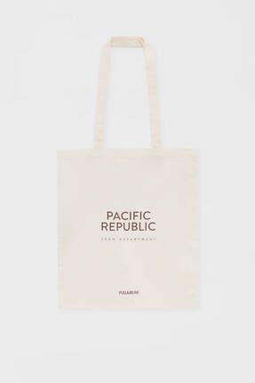 Pacific Republic logolu tote çanta