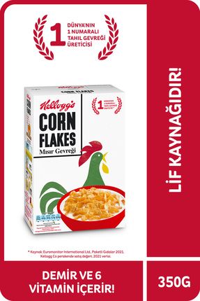Corn Flakes Kahvaltılık Nostaljik Paket Mısır Gevreği 350 Gr,lif Ve Demir Kaynağı