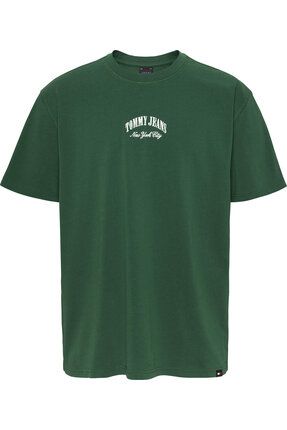 Green tommy jeans t shirt on sale