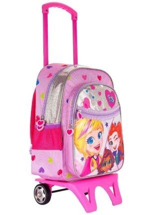 Polly Pocket Kız Çocuk Simli Tekerlekli Okul Ve Günlük Çekçek Çanta MEP10523
