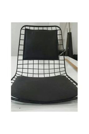 Siyah Tel Sandalye Sırt Minderi