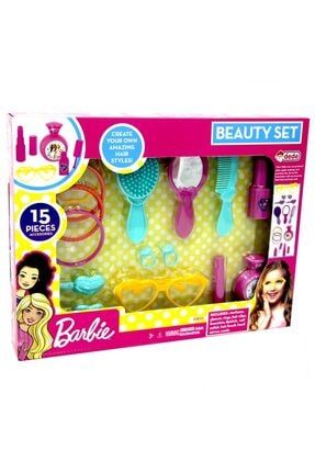 Barbie Kutulu Oyuncak Güzellik Bakım Seti 15 Parça Kız Oyun Seti dop7274995igo