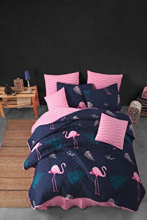 nakkish flamingo cift kisilik kapitoneli yatak ortusu fiyati yorumlari trendyol