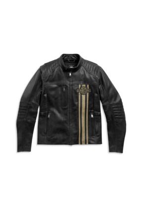 Men's passing link sale triple vent leather jacket