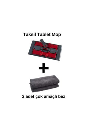 Tablet Mop Antrasit-kırmızı (2 ADET BEZ HEDİYELİ)