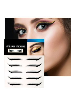 Kendinden yapışkanlı sticker glitter eyeliner 5 çift