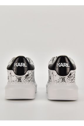 Karl Lagerfeld Siyah Beyaz Kad n Deri Sneaker KL62569011 Fiyat Yorumlar Trendyol