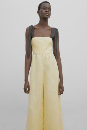Massimo dutti top yellow jumpsuit