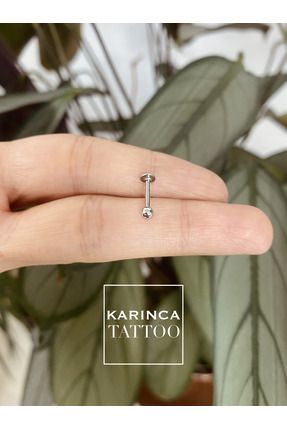Kar nca Piercing Y ksek Kalite Cerrahi elik 8 mm Labret Kulak