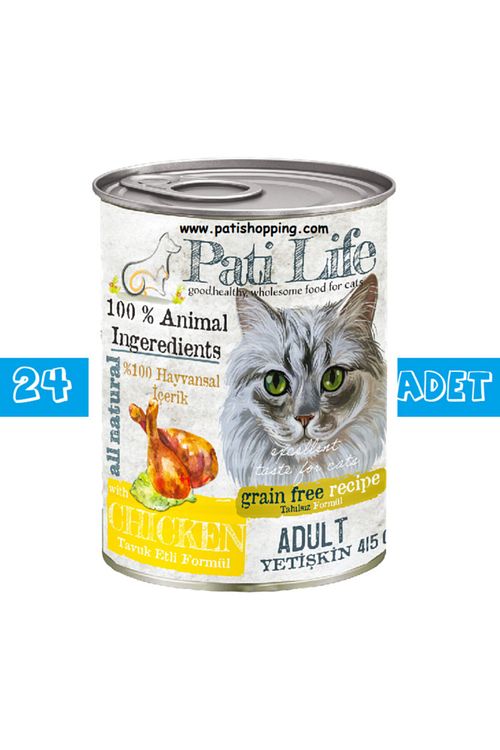 Pati Life 24 Lu Konserve Kedi Mamasi Tavuk Etli 415 Gr 24 Adet Mama Fiyati Yorumlari Trendyol